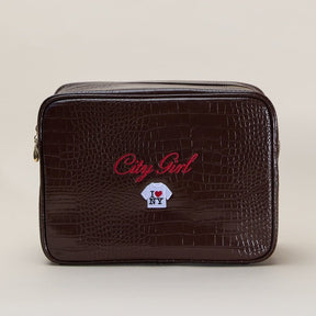 New York Signature Croc Pouch