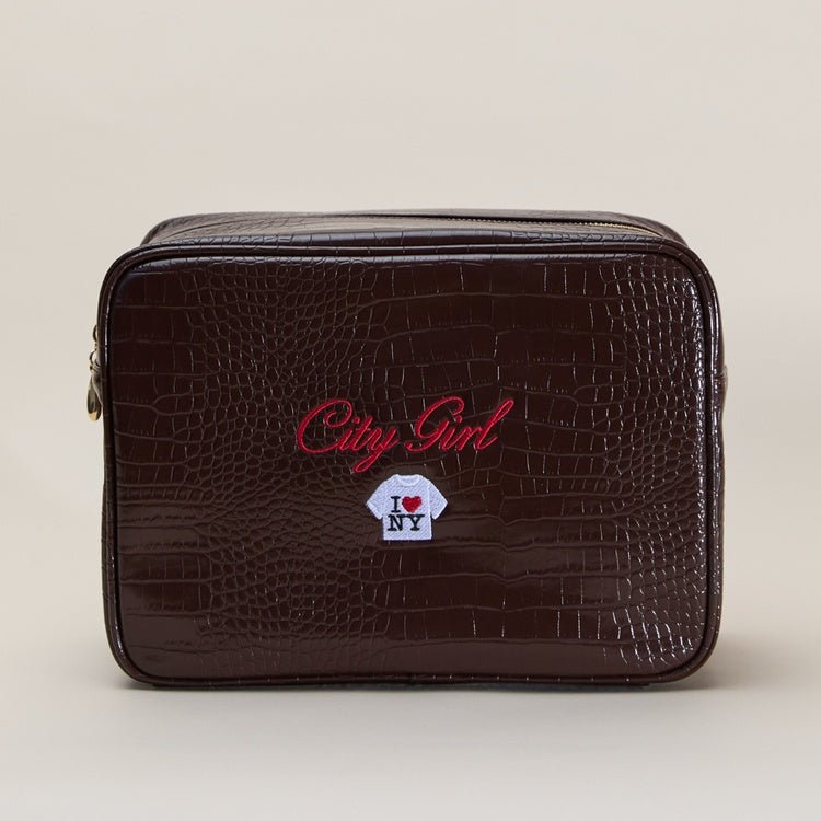 New York Signature Croc Pouch