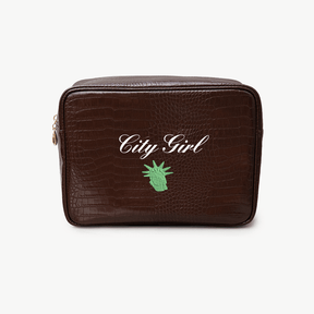 New York Signature Croc Pouch