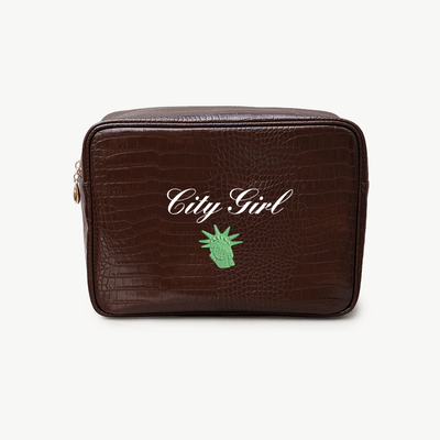New York Signature Croc Pouch