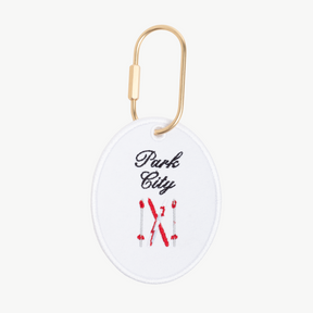 Ski Destination Oval Charm