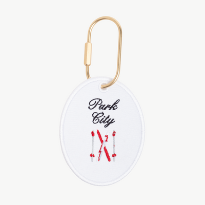 Ski Destination Oval Charm