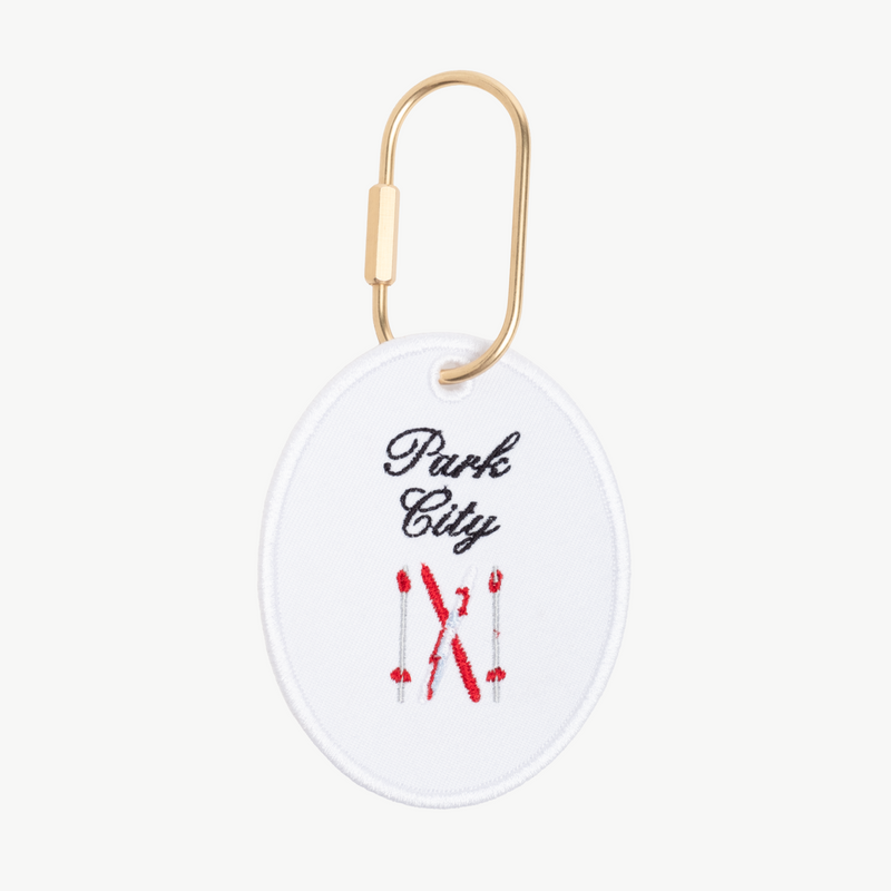 Ski Destination Oval Charm