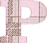 Pink Plaid P
