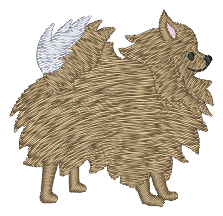 Pomeranian Dog 200 Embroidered Icon
