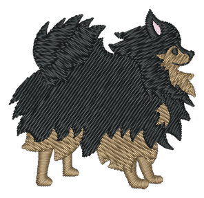 Pomeranian Dog Tricolor 200 Embroidered Icon