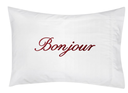 Bonjour / Bonne Nuit Pillowcase Set