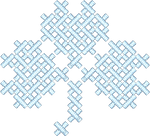 Powder Blue Cross Stitch Clover