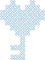 Powder Blue Cross Stitch Key