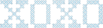 Powder Blue Cross Stitch XOXO