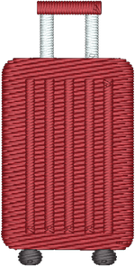 Red Rolling Suitcase