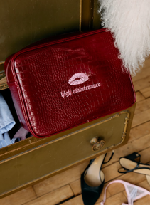 Custom Kiss Small Croc Pouch