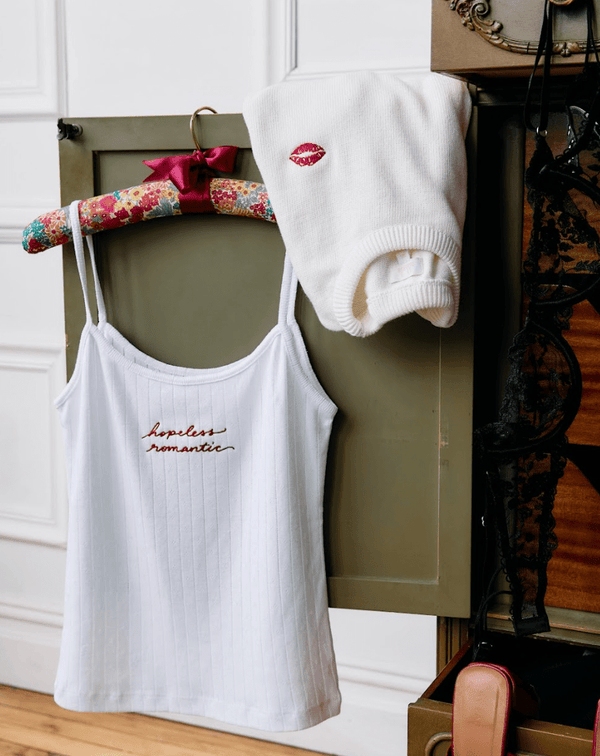 Handwriting Pointelle Tank Top