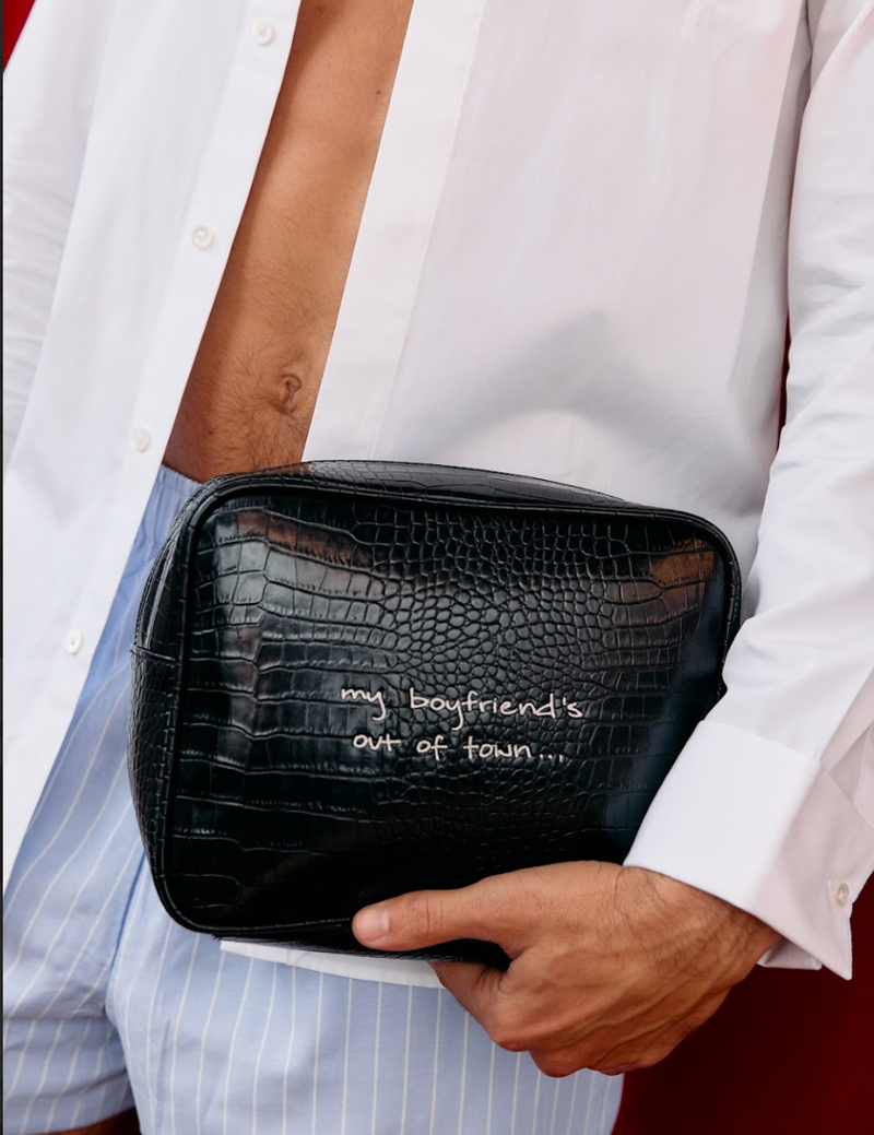 Custom Handwriting Small Croc Pouch