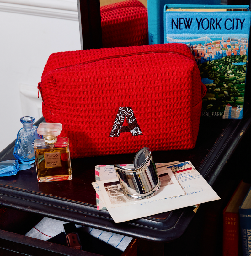 Bandana Initial Waffle Pouch