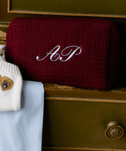 Monogram Waffle Pouch