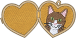 Shorthair Brown and White Cat Locket