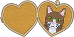 Shorthair Brown and White Cat Locket