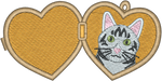 Shorthair Grey Striped Cat Locket