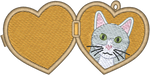 Shorthair Grey and White Cat Locket