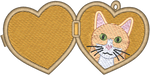 Shorthair Orange and White Cat Locket