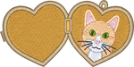 Shorthair Orange and White Cat Locket