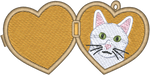 Shorthair White Cat Locket