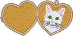 Shorthair White Cat Locket