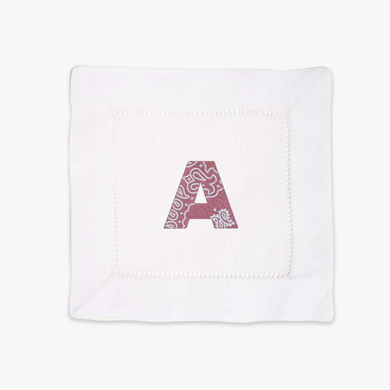 Bandana Initial Cocktail Napkin