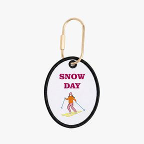 Ski Destination Oval Charm