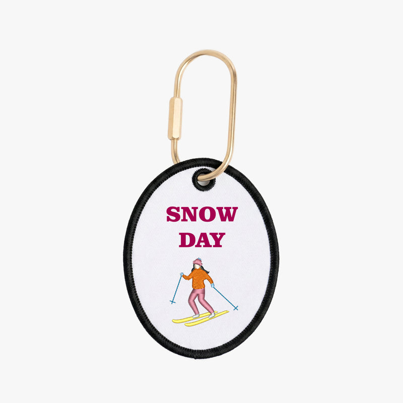 Ski Destination Oval Charm