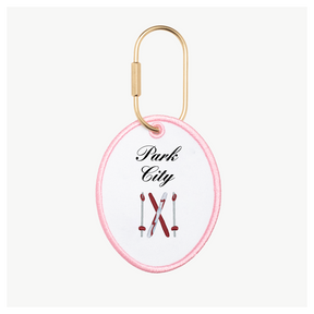 Ski Destination Oval Charm