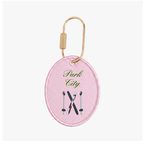 Ski Destination Oval Charm
