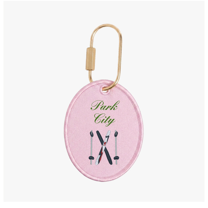 Ski Destination Oval Charm