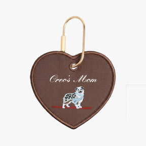 Ski Dog Heart Charm