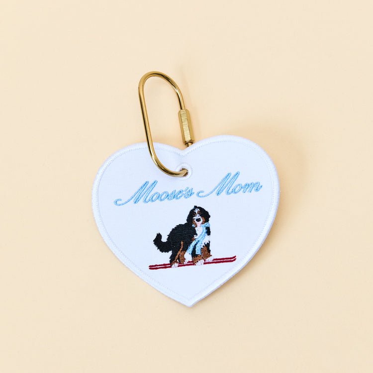 Ski Dog Heart Charm