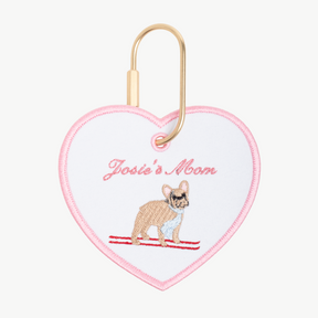 Ski Dog Heart Charm