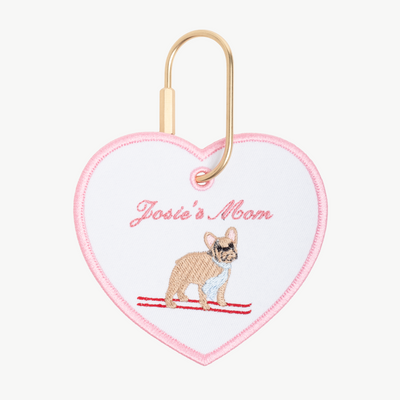 Ski Dog Heart Charm