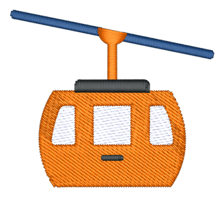 Ski Gondola Embroidered Icon