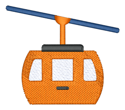 Ski Gondola Embroidered Icon