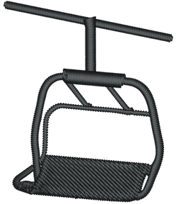 Ski Lift Embroidered Icon