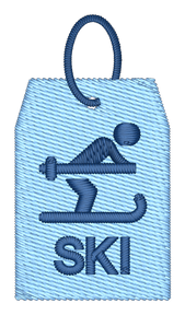 Ski Pass Embroidered Icon