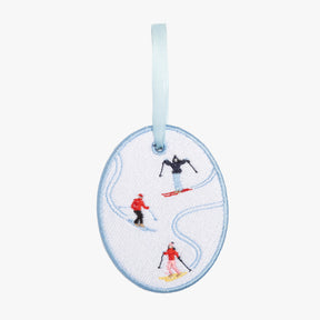 On the Slopes Oval Ornament