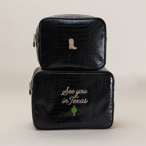 Texas Signature Croc Pouch