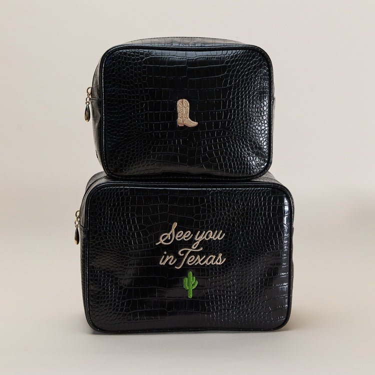 Texas Signature Croc Pouch