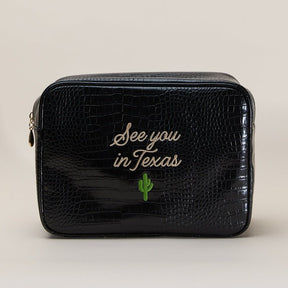 Texas Signature Croc Pouch