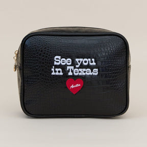 Texas Signature Small Croc Pouch