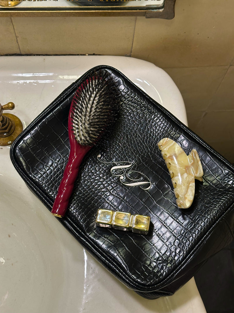 Classic Monogram Croc Pouch