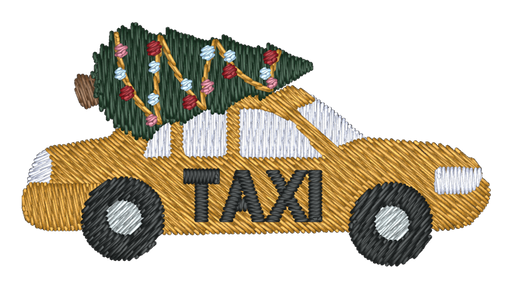 Tree Taxi Embroidered Icon