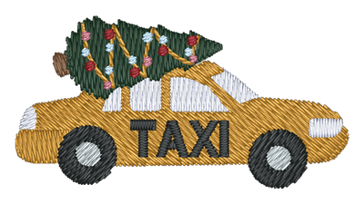 Tree Taxi Embroidered Icon
